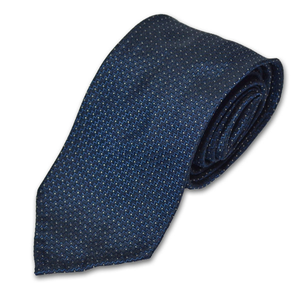 Tie in jacquard silk textured Micro pois – G Inglese Store