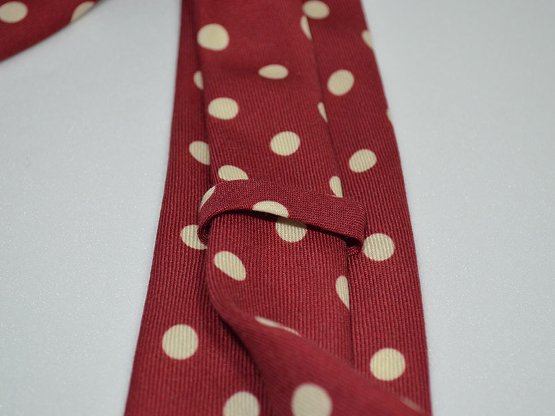 Wool canvas Red pois Tie – G Inglese Store