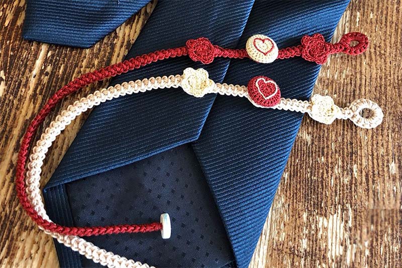 Valentine's Day Acrylic Wristlet Keychain — Nova Heart Designs
