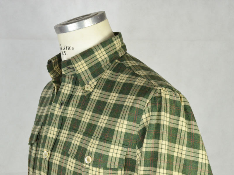 Over shirt in brushed cotton – Green tartan – G Inglese Store