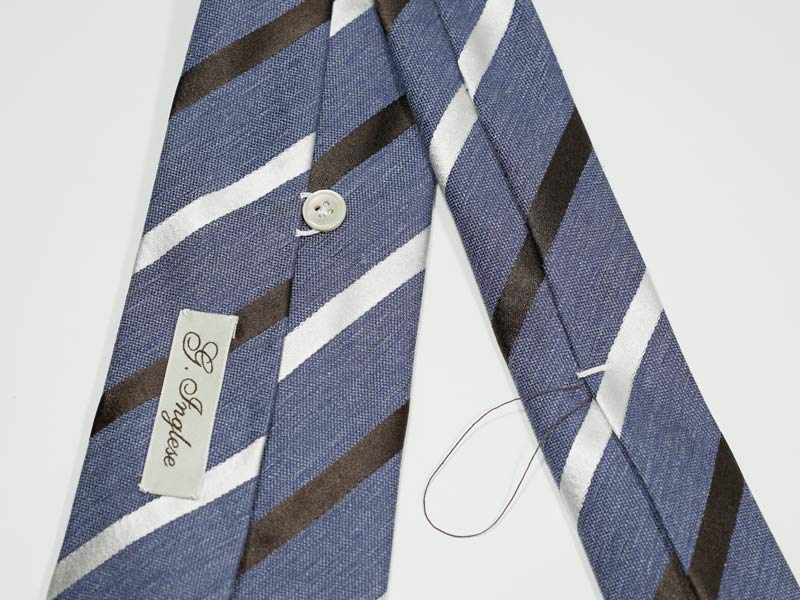 Tie in silk – Regimental indigo – G Inglese Store